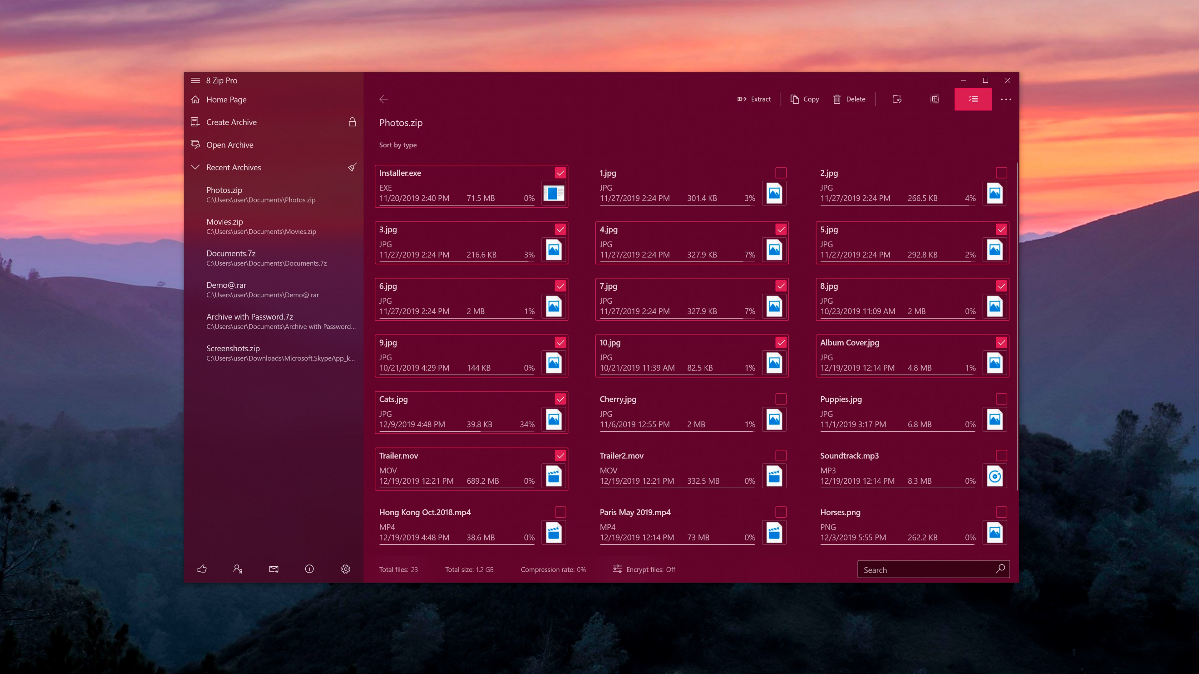 8 Zip - unpack RAR, ZIP, 7z screenshot 6